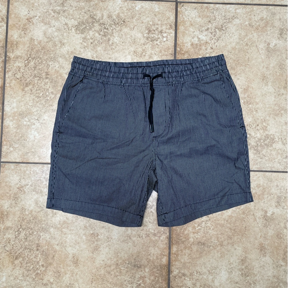 Calvin Klein Black and White Striped Men's Shorts